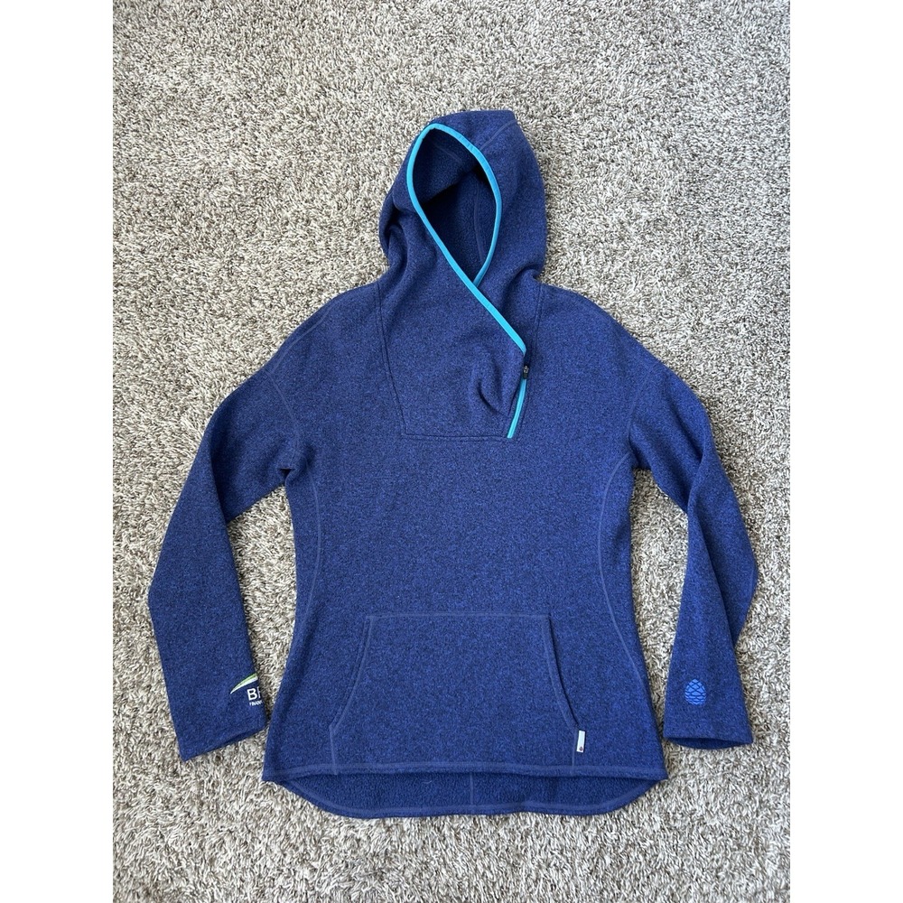 Stio Women's Sweetwater Fleece Hoodie Size Large Cobalt Outdoor Gorpcore Pocket